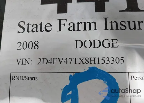 2008 Dodge Magnum z USA, uszkodzony, nr VIN 2D4FV47TX8H153305